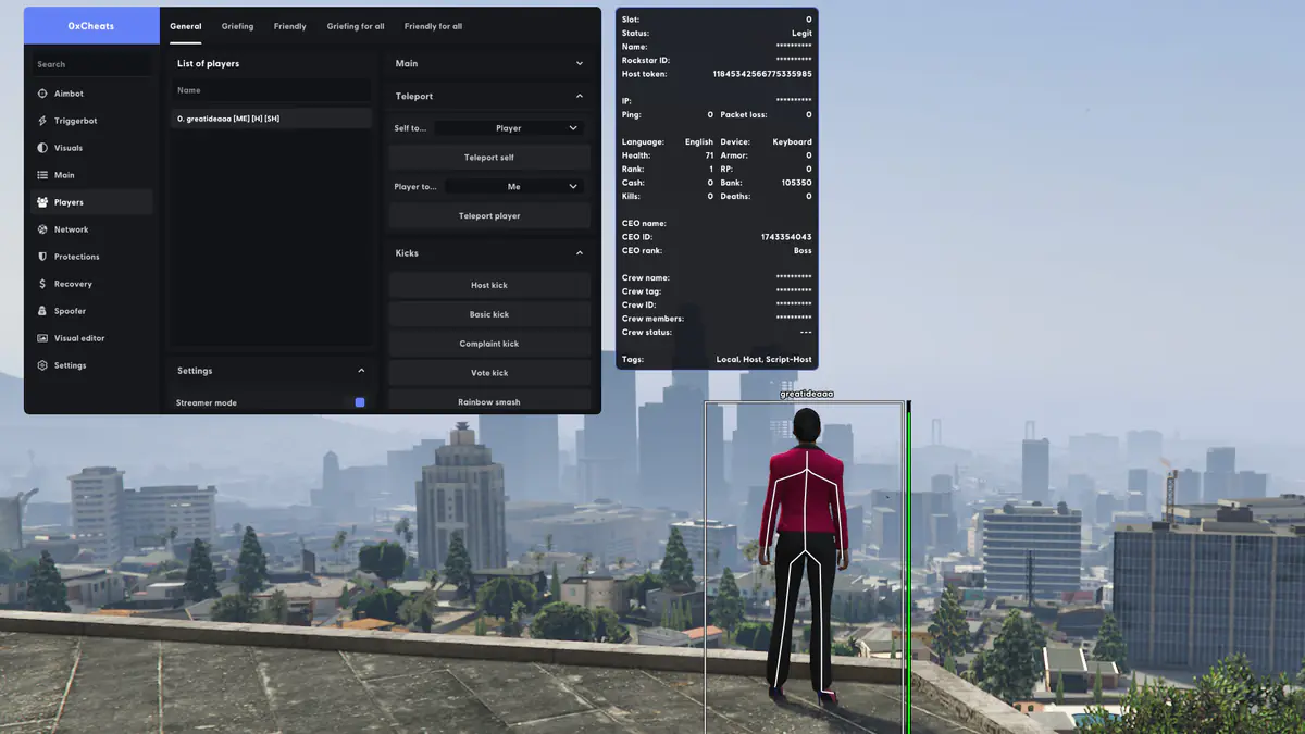 0xCheats Legacy — GTA 5 screenshot 2